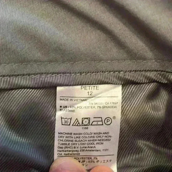 Banana Republic SCULPTED BOOTCUT PANT Stretch Size 12 P Grey - Picture 10 of 12